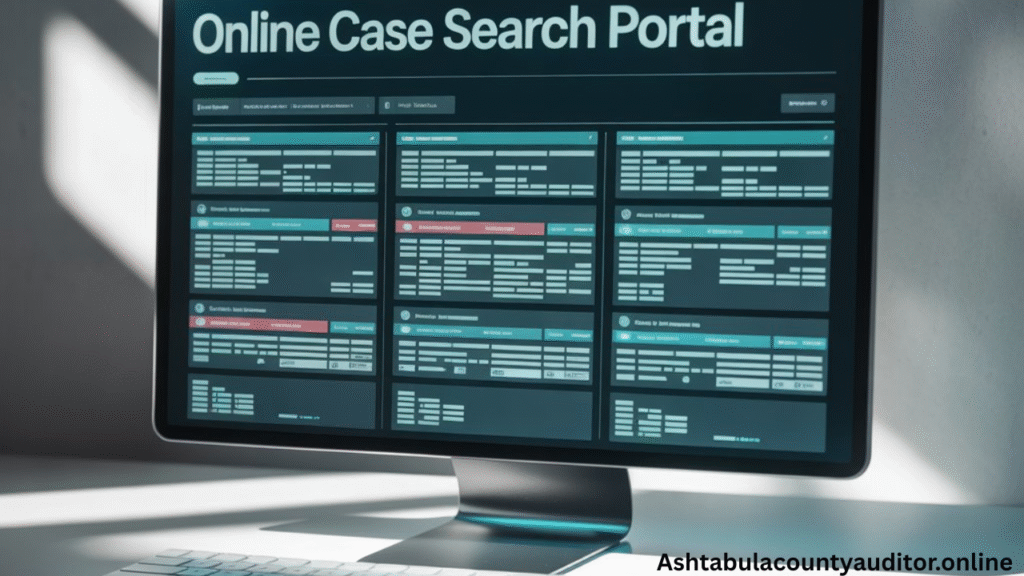 online case search portal with dockets and legal records