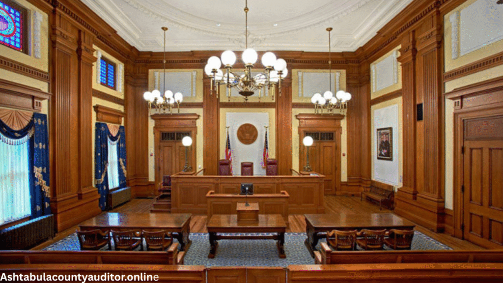 Inside the Probate Court where hearings and legal matters are addressed.