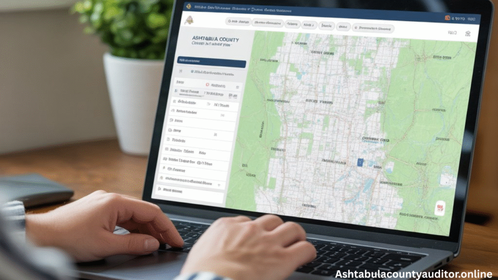 GIS technology in Ashtabula County used for infrastructure and zoning planning with detailed map layers.